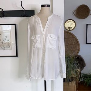 Zara basic light woven blouse size XL